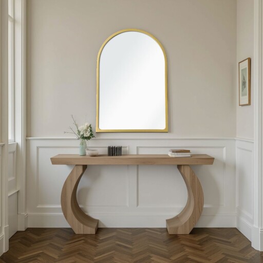 Oglinda decorativa, Lumisfera, Opal 47 x 70, 47x70 cm, MDF, Auriu