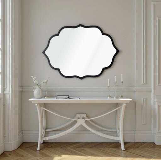 Oglinda decorativa, Lumisfera, Velvet 30 x 42, 30x42 cm, MDF, Negru