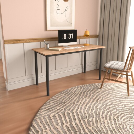 Birou, Caliente, Viva, 87x74 cm, PAL, Negru