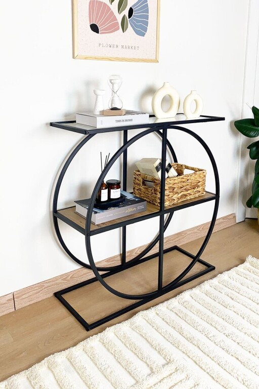 Bufet, Caliente, Cloudy, 80x83x30 cm, PAL;Sticla temperata, Pin Atlantic / Transparent