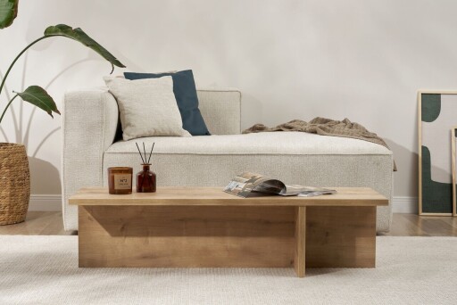 Masuta de cafea, Nordure, Harbor, 120x30x45 cm, PAL, Maro