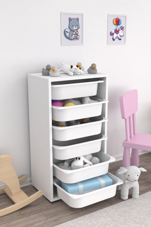 Dulap multifunctional, Estella, Bronz 6N, PAL, Alb