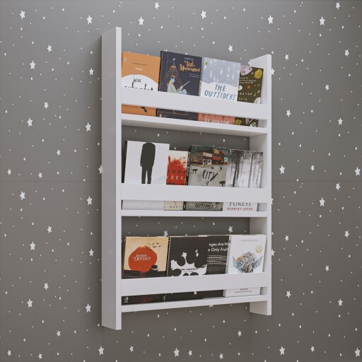 Corp biblioteca, Estella, Artemis 3, 60x90x10 cm, PAL, Alb