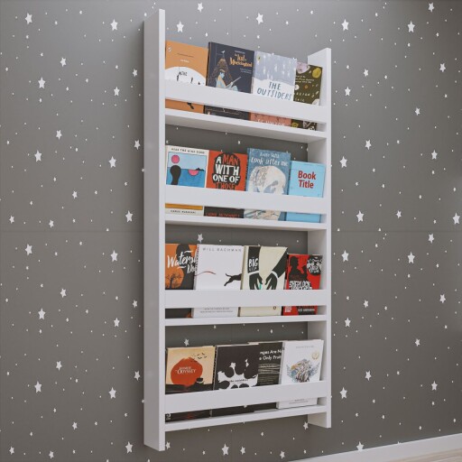 Corp biblioteca, Estella, Artemis 4, 60x120x10 cm, PAL, Alb