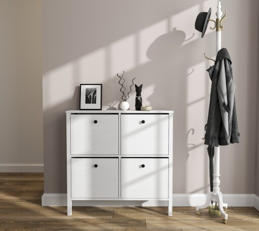 Pantofar, Cordelia, FRN-20048, 101x100x28 cm, PAL, Maro/Alb