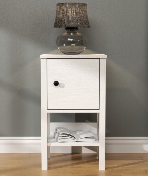 Noptiera, Cordelia, FRN-20030, 40x71x53 cm, PAL, Maro/Alb