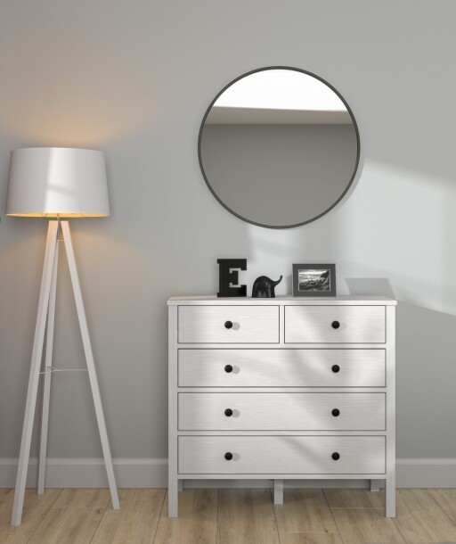 Dulap, Cordelia, FRN-20061, 90x85x40 cm, PAL, Maro/Alb