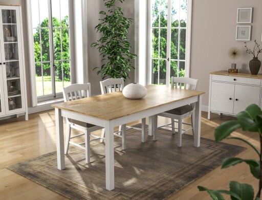 Masa, Cordelia, FRN-20082, 180x76x90 cm, PAL, Maro/Alb