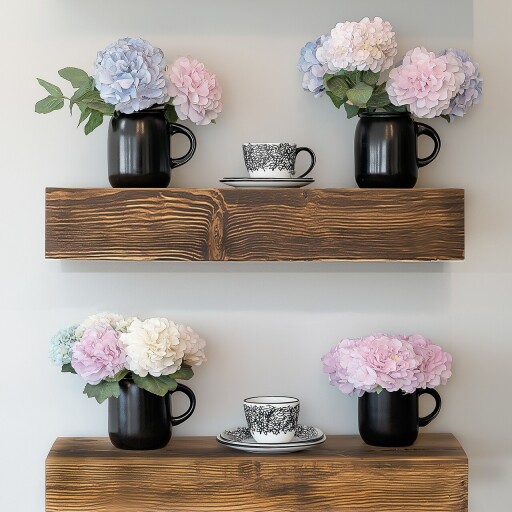 Raft de perete, Evila Originals, Raf275, Lemn masiv, Lemn