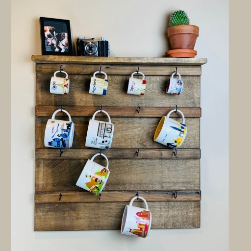 Raft de perete, Evila Originals, Raf284, 55x55x7 cm, Placaj, Lemn