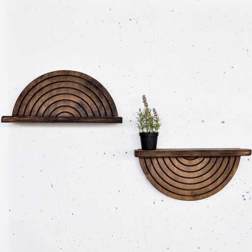 Raft de perete, Evila Originals, Raf296, Placaj, Lemn