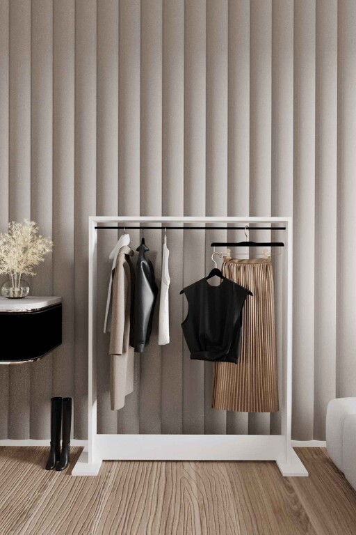 Cuier de perete, Elegance, Salvitor, 100x124x12 cm, PAL, Alb