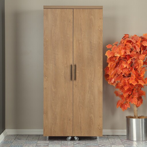 Dulap multifunctional, Comforty, Guzzo, 80x180x42 cm, PAL, Maro inchis