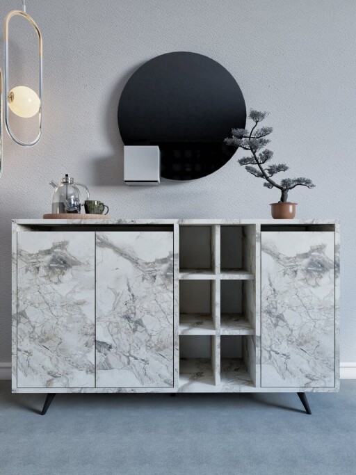 Consola, Mod Design, Seria, 140x86x40 cm, PAL, Marmura Ephesus