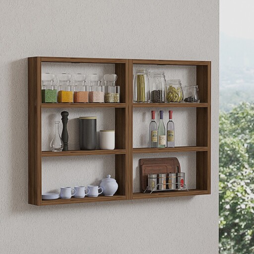 Raft de perete, Puqa Design, Hexa, PAL, Maro