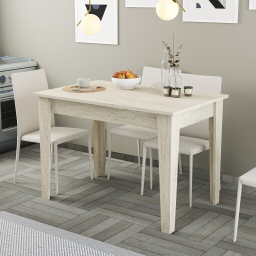 Masa de bucatarie, Hommy Craft, Kiev, 110x75x72 cm, PAL, Travertin