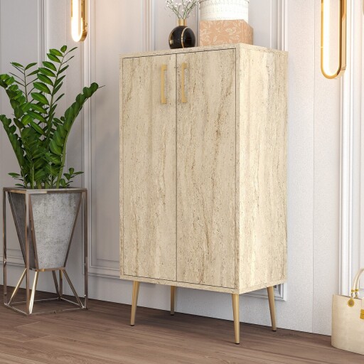 Pantofar, Hommy Craft, Prag, 60x111x35 cm, PAL, Travertin