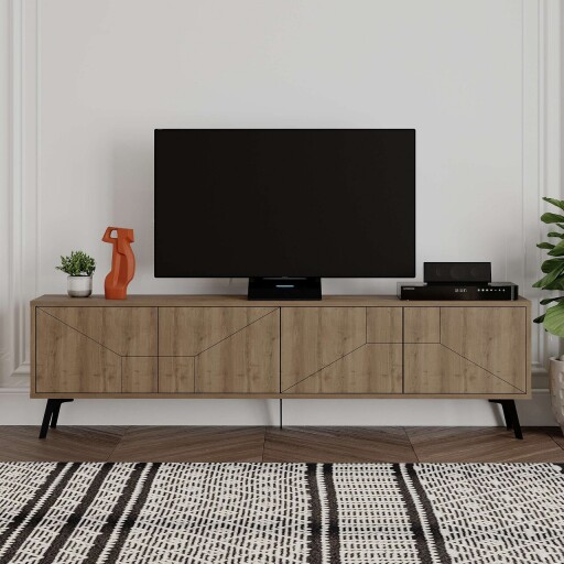 Comoda TV, Decortie, Dune, 180x50x29 cm, PAL, Maro