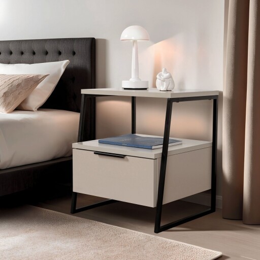 Noptiera, Decortie, Pal, 45x50x40 cm, PAL, Gresie