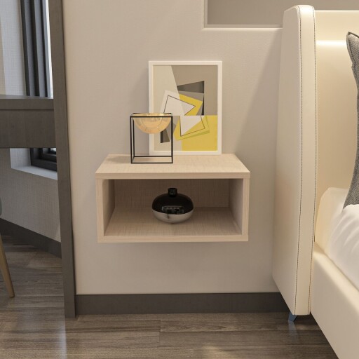 Noptiera, Zena Home, Dora, 45x21 cm, PAL, Bej