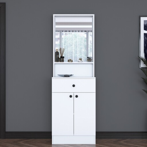 Cuier de perete, Rani, P6, 60x182 cm, PAL, Alb