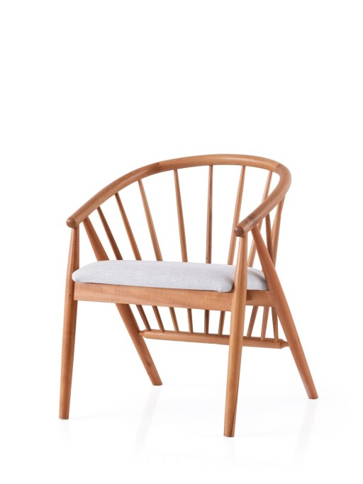 Scaun, Nmobb, Ava, 60x77x54 cm, Lemn de fag, Stejar / Gri deschis