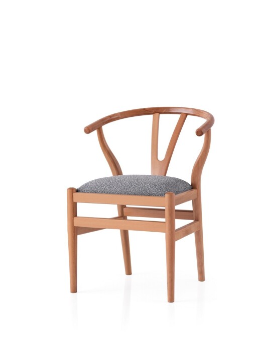 Scaun, Nmobb, Magma, 57x78x58 cm, Lemn de fag, Stejar / Albastru deschis