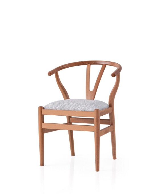 Scaun, Nmobb, Magma, 57x78x58 cm, Lemn de fag, Stejar / Crem