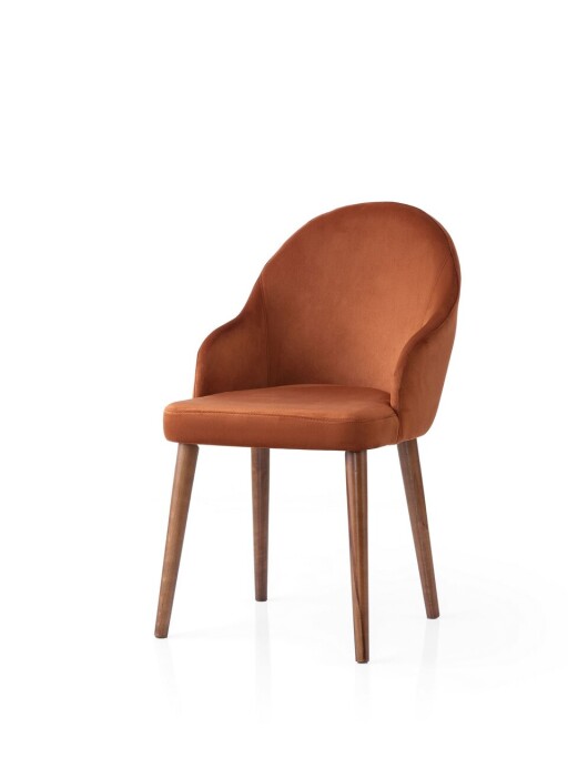 Set scaune 2 piese, Nmobb, Coco, Cadru: 100% FIER, Caramiziu