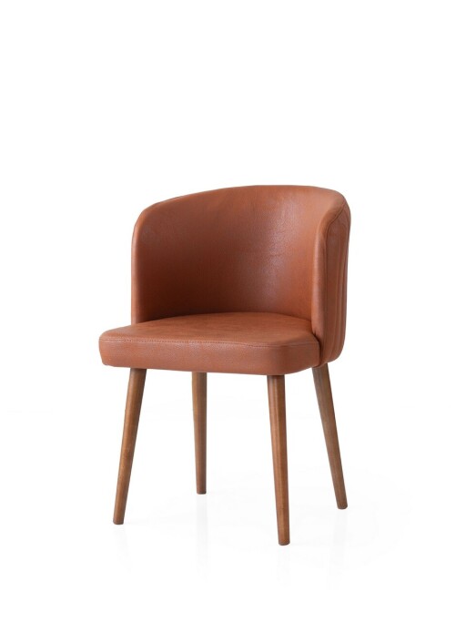 Set scaune 2 piese, Nmobb, Zen, Cadru: 100% FIER, Caramiziu