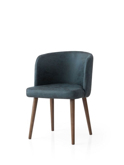 Set scaune 2 piese, Nmobb, Zen, Cadru: 100% FIER, Albastru inchis