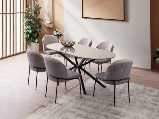 Masa, Nmobb, Aura, 180x79x90 cm, MDF , Mocha