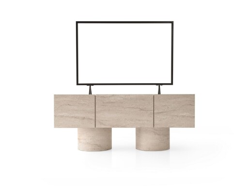 Comoda TV, Nmobb, H.Tv Sehpası, 150x87x42 cm, PAL, Travertin