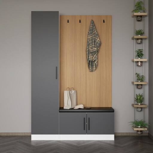 Cuier de perete, Hanah Home, Noah, Antracit