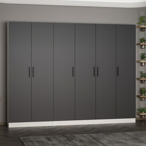 Cuier de perete, Minerva, Noah, 270x210x35 cm, PAL, Antracit