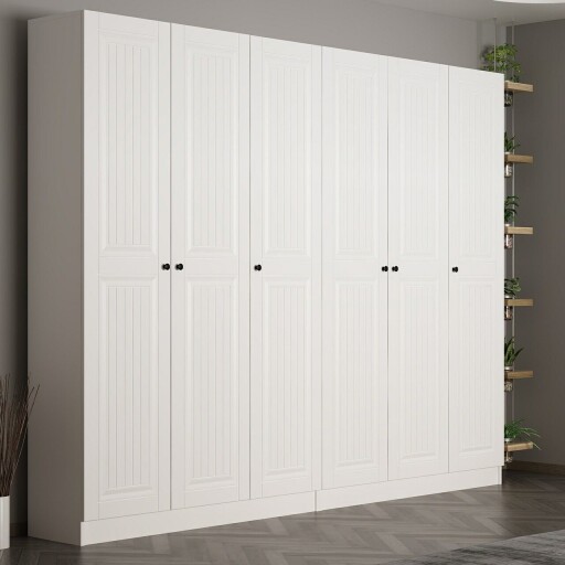 Cuier de perete, Minerva, Noah, 270x210x35 cm, PAL, Alb