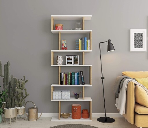 Corp biblioteca, Dovelle, Bates, PAL, Alb / Stejar