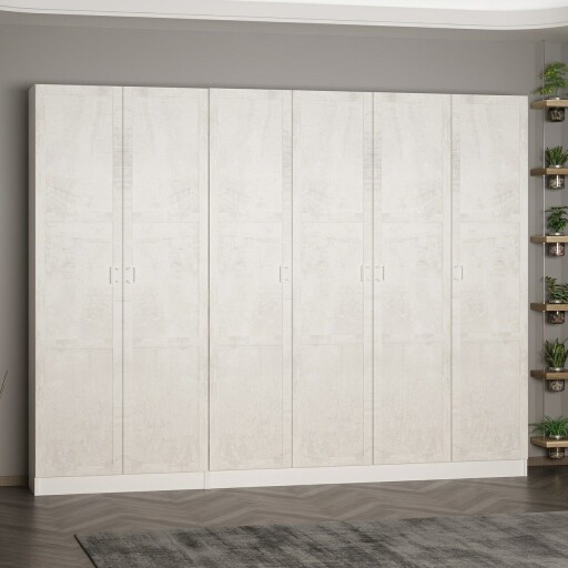 Cuier de perete, Minerva, Noah, 270x210x35 cm, PAL, Alb