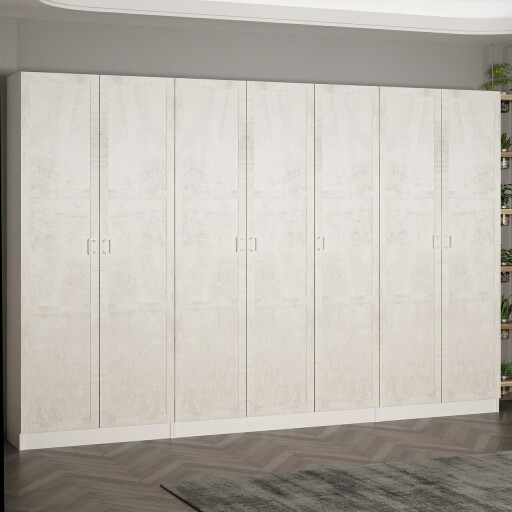 Cuier de perete, Minerva, Noah, 315x210x35 cm, PAL, Alb