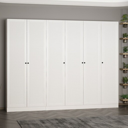 Cuier de perete, Minerva, Noah, 270x210x35 cm, PAL, Alb