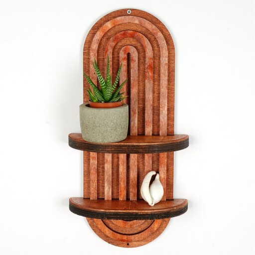 Raft de perete, Evila Originals, Raf270, 40x20x9 cm, Placaj, Roz somon