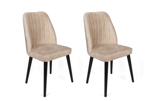 Set scaune 2 piese, Nmobb, Alfa -434 V2, Metal , Crem/Negru