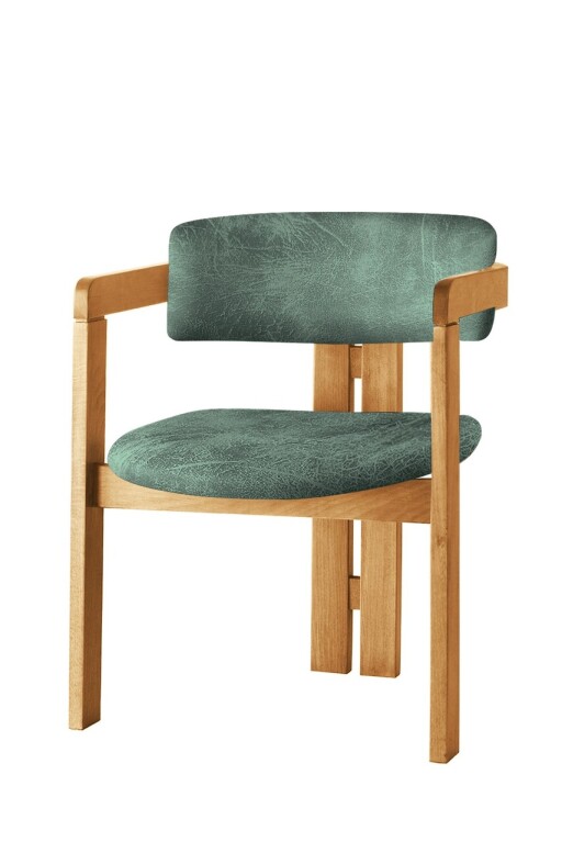 Scaun, Nmobb, CO, Cadru: 100% LEMN, Stejar / Verde