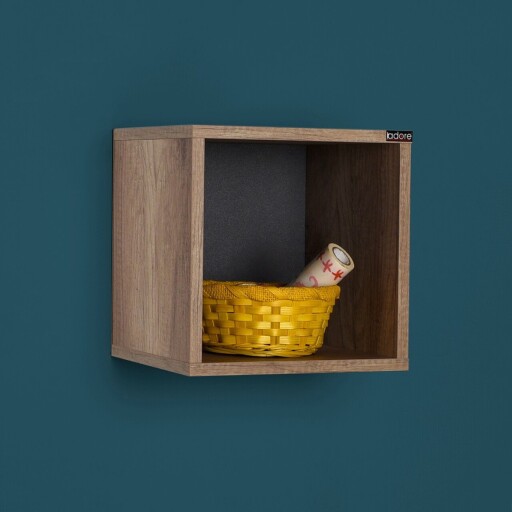 Raft de perete, Adore, Raf-033-Tt-1, 33x33x19 cm, PAL, Nuc deschis