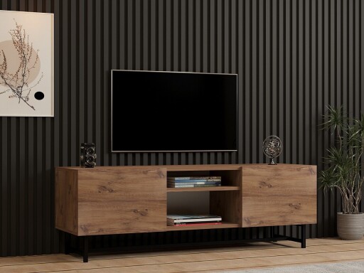 Comoda TV, Puqa Design, Tugi, 150x50x40 cm, PAL, Maro