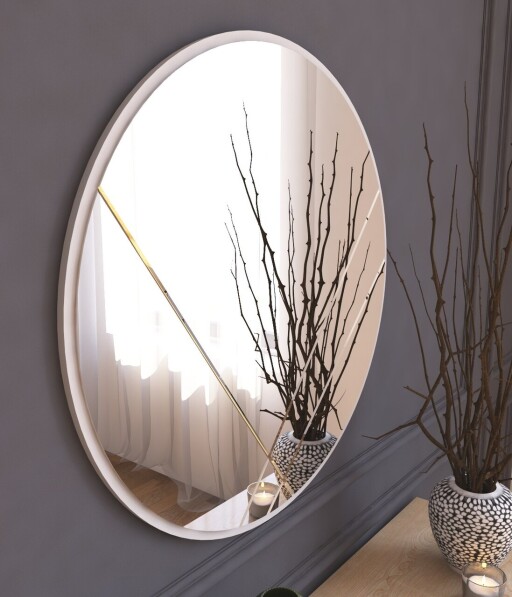 Oglinda decorativa, Hanah Home, Iuydu, Alb