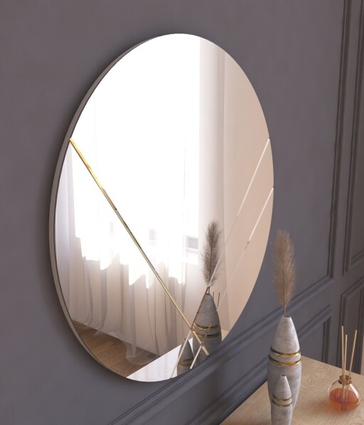 Oglinda decorativa, Hanah Home, Lopi, Alb