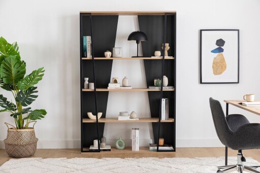 Corp biblioteca, Arnetti, Lissa Bookshelf, PAL, Safir / Antracit / Negru