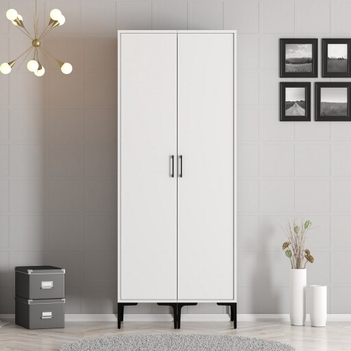 Dulap pentru haine, Hommy Craft, Kumsal SS, 80x47 cm, PAL, Alb