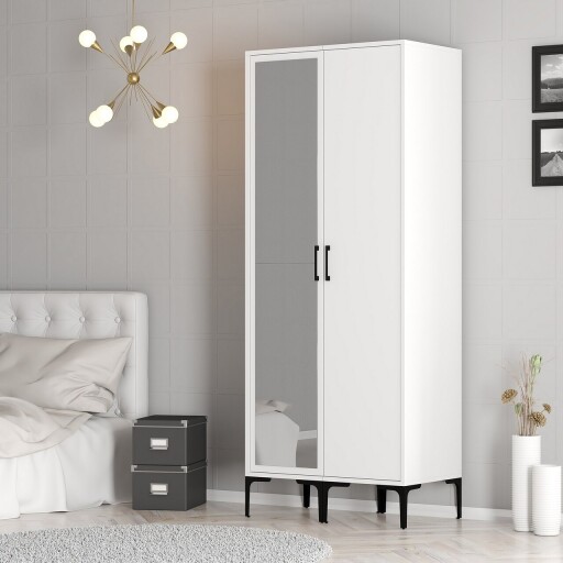 Dulap pentru haine, Hommy Craft, Kumsal RS, 80x47 cm, PAL, Alb